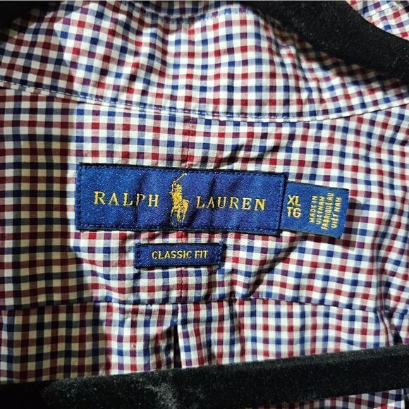 RALPH LAUREN Checkered Button Down Shirt - Size XL - Picture 6 of 6